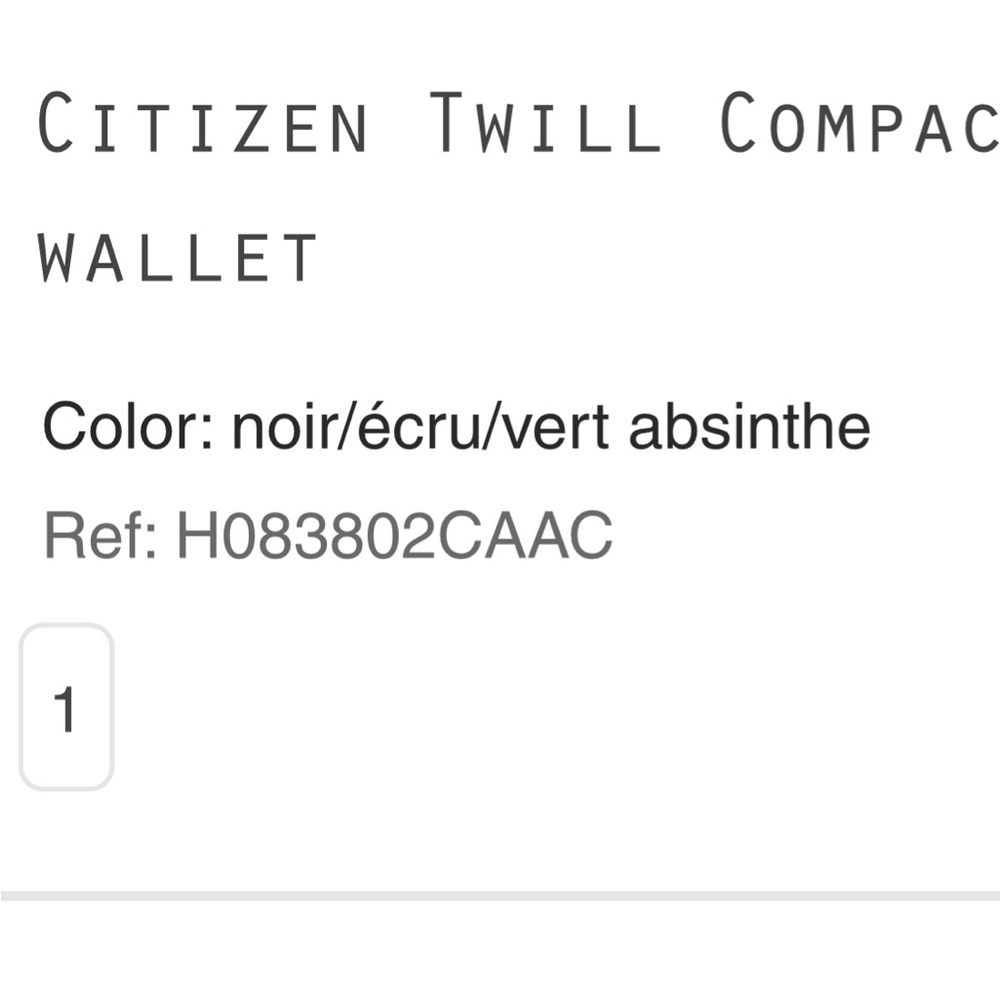 Hermes citizen twill compact wallet - Picture 5 of 5